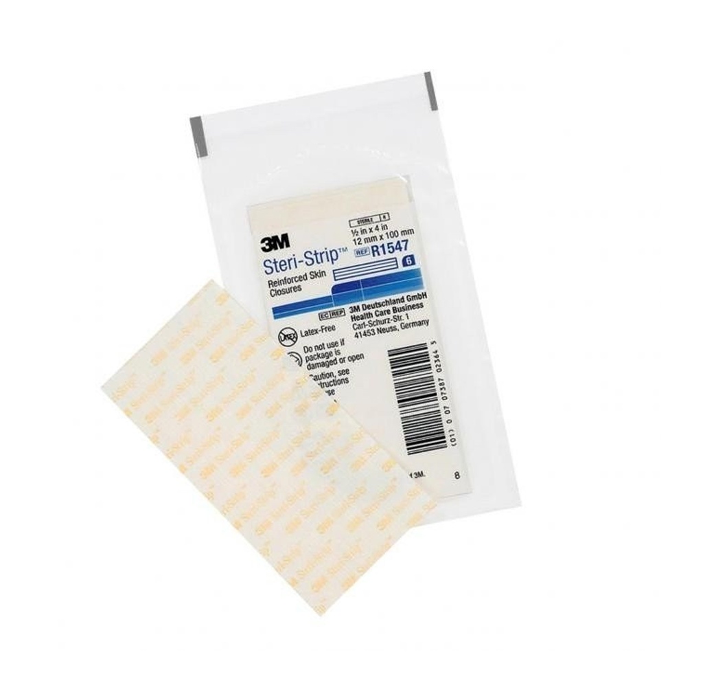 [3M/R1547] Steri-Strip™ 12 x 100 mm, blanc renforcé, 300 pcs (50*6)