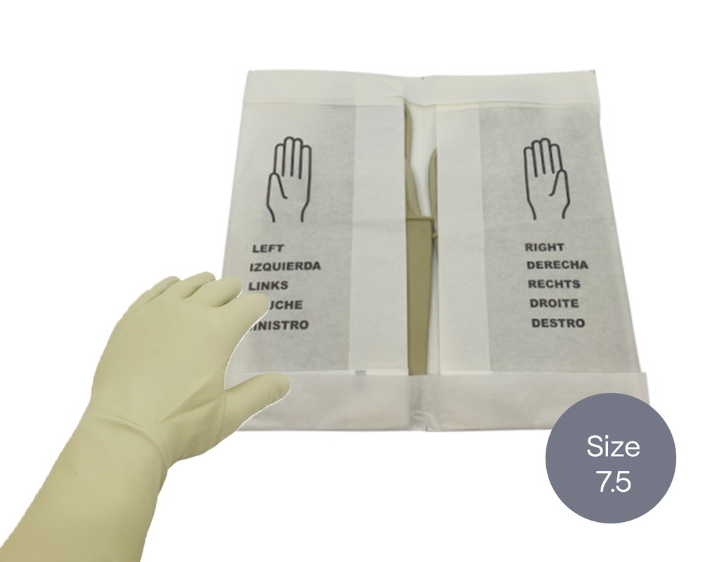 [Heltis] Gants radio-atténuateurs stériles, Taille 7.5, usage unique, 5 paires