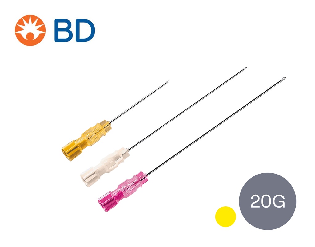 [BD] YALE SPINAL needles 20G 0.9x89mm, yellow 25 pcs