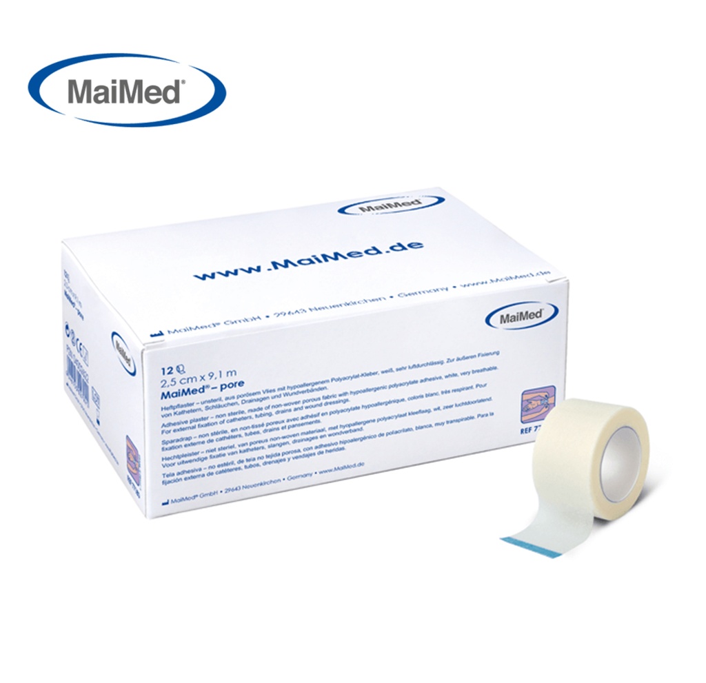 [MaiMed] Pore Sparadrap en rouleau 2.5 cm x 9.1 m, 12 pcs