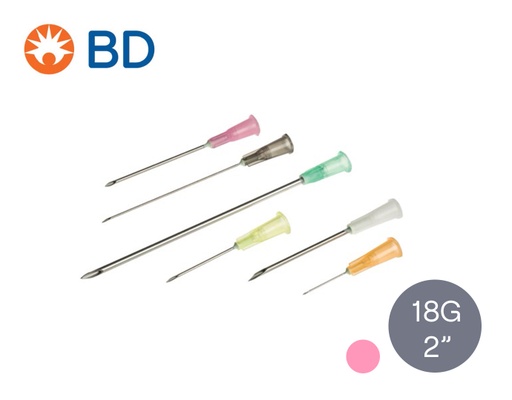 [BD] Microlance™ 3 Aiguilles special luer, 100 pcs (18G x 2" (1.20x50mm), rose)