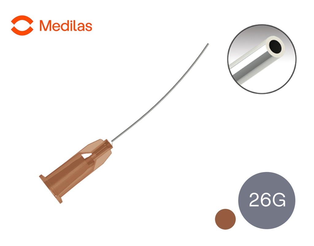 [Lachrymal] Cannula 26G x 1 1/4" 0.45x32mm, courbé