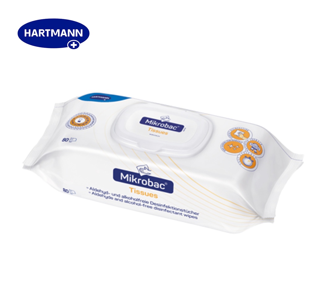 [Hartmann] Mikrobac® Tissues Flowpack à 80 lingettes 180 x 200 mm, 6 pcs