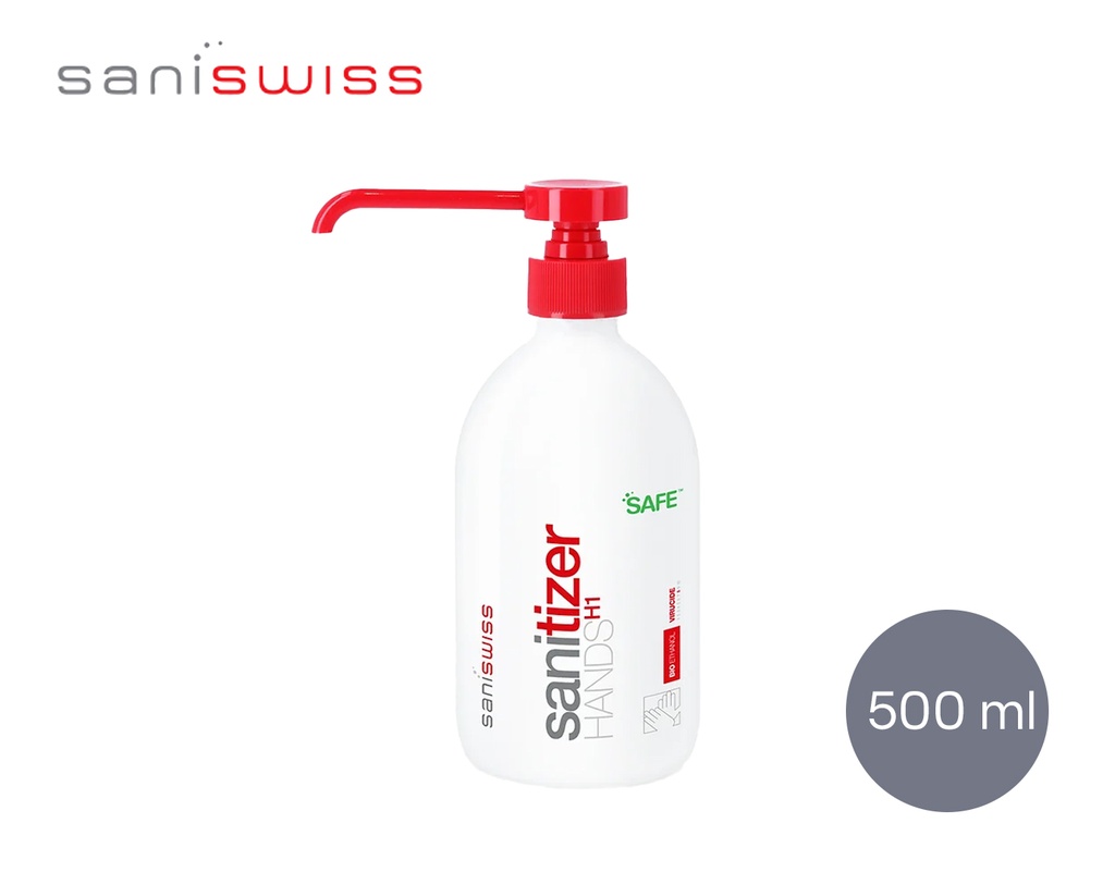 [SaniSwiss] H1 - Gel hydroalcoolique mains 500 ml, 12 pcs