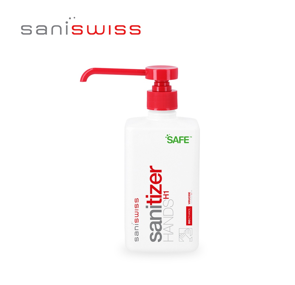 [SaniSwiss] H1 - Gel hydroalcoolique mains 500 ml, 12 pcs