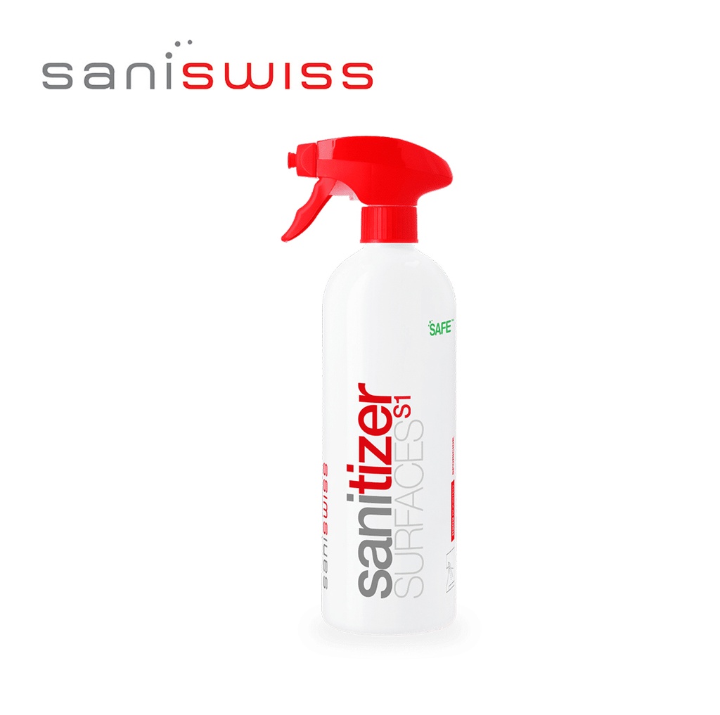 [SaniSwiss] S1 - 2 en 1 Mousse en spray surface 750 ml, 6 pcs