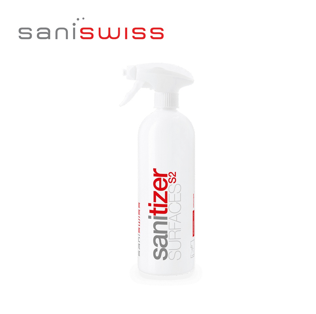 [SaniSwiss] S2 - 2 in 1 Schaumspray Oberfläche 750 ml, 10 Stk.