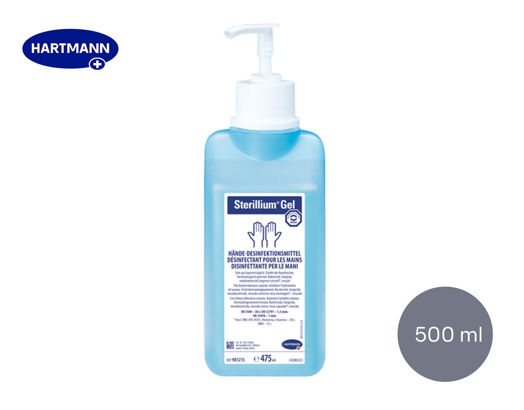 [Hartmann] Sterillium® Gel Désinfection des mains 475 ml avec pompe, 20 pcs