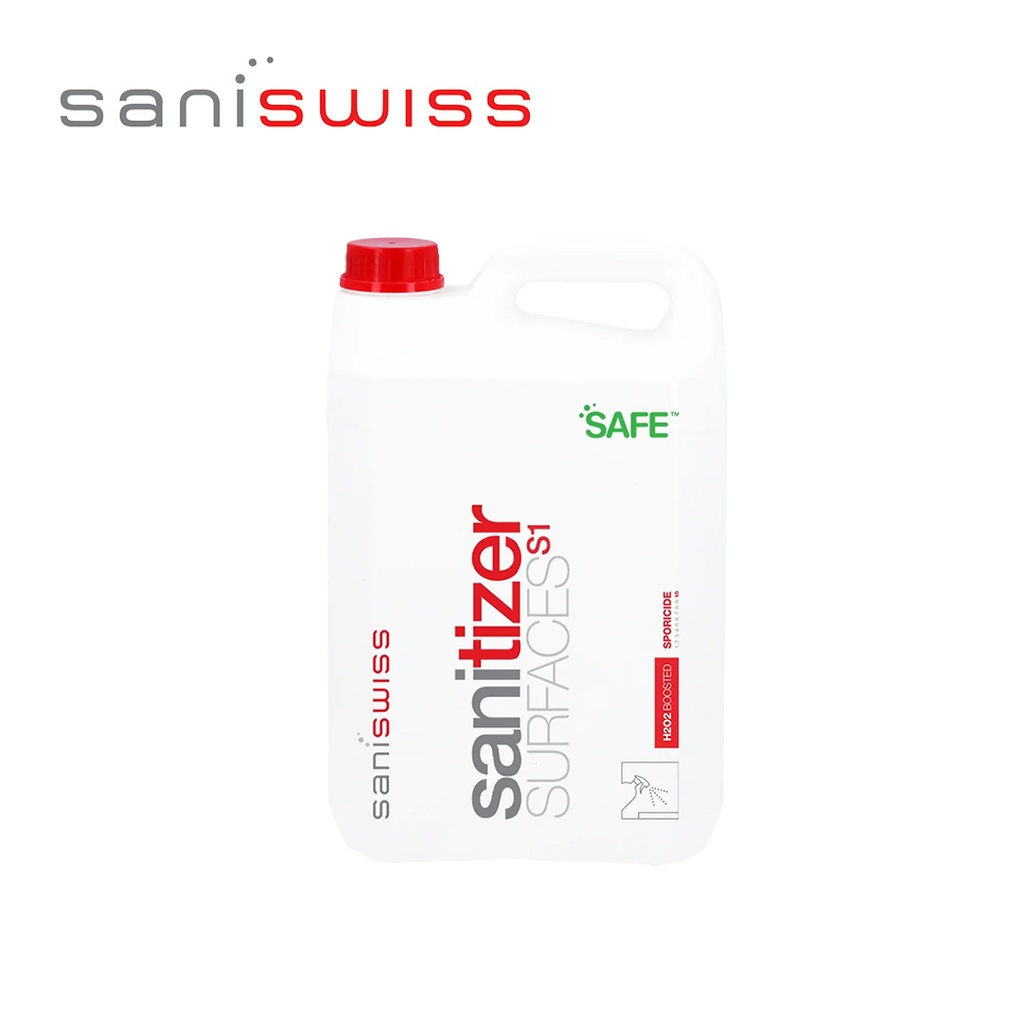 [SaniSwiss] S1 - Nettoyant desinfectant surfaces Bidon 5L, 2 pcs