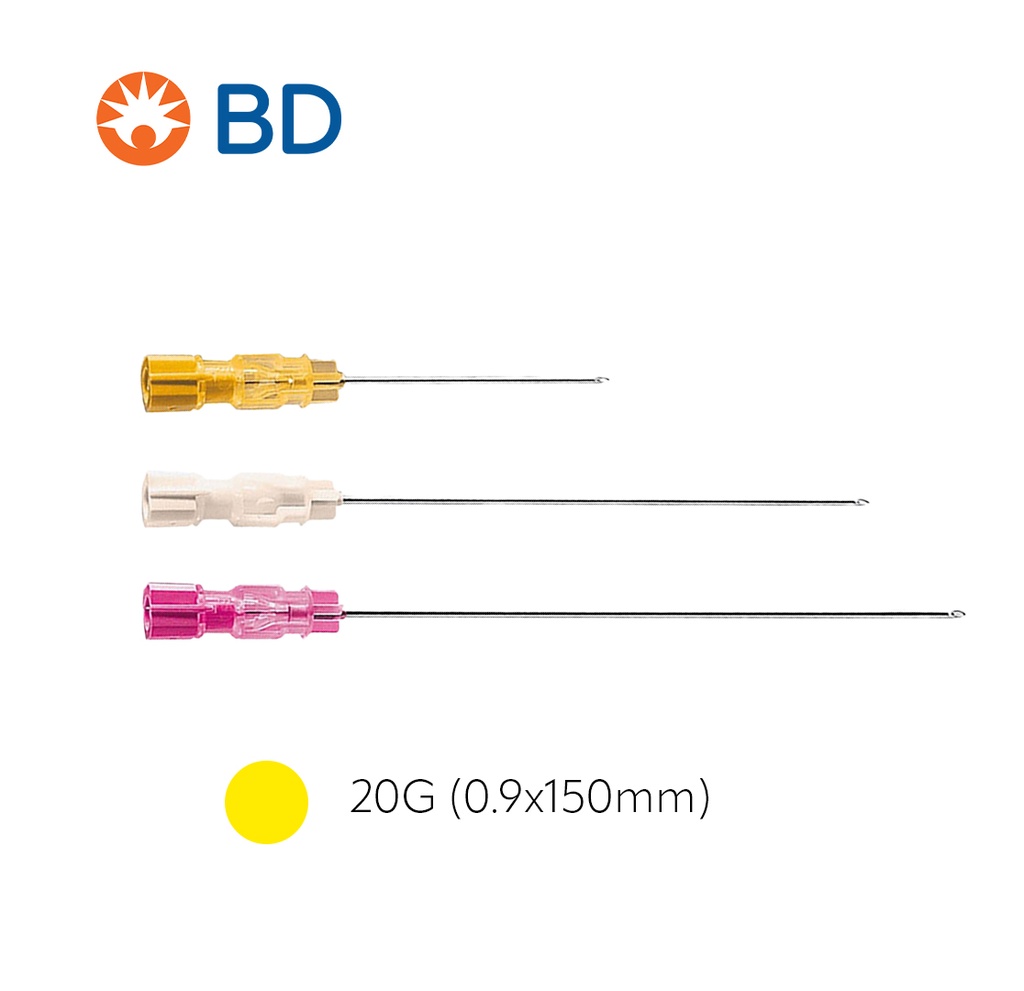 [BD] YALE SPINAL aiguilles 20G 0.9x150mm, jaune 10 pcs