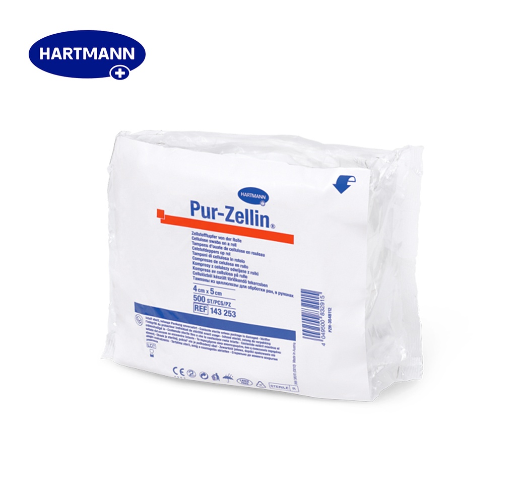 [Hartmann] Pur-Zellin® 11 plis, en rouleaux 4 x 5 cm