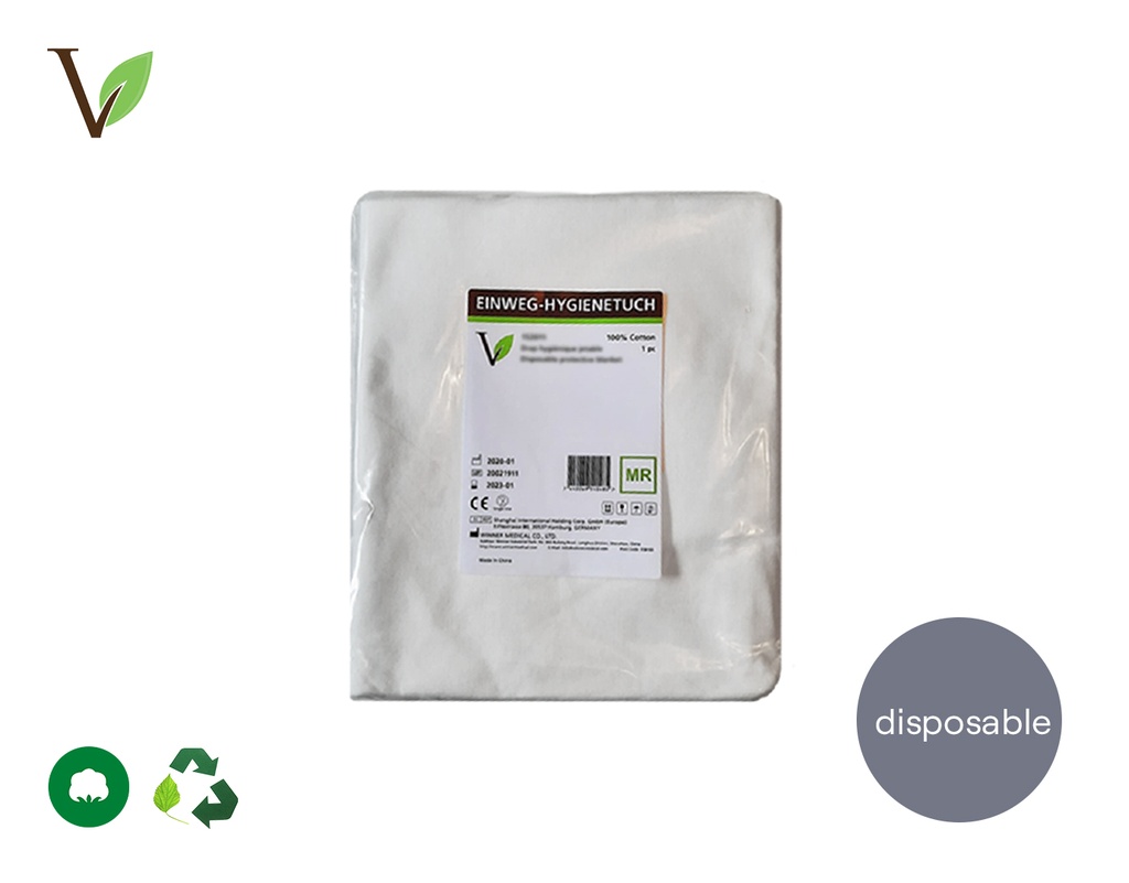 [Visiotex] Einweg-Kopfkissenbezug aus Baumwolle, 20 Stk