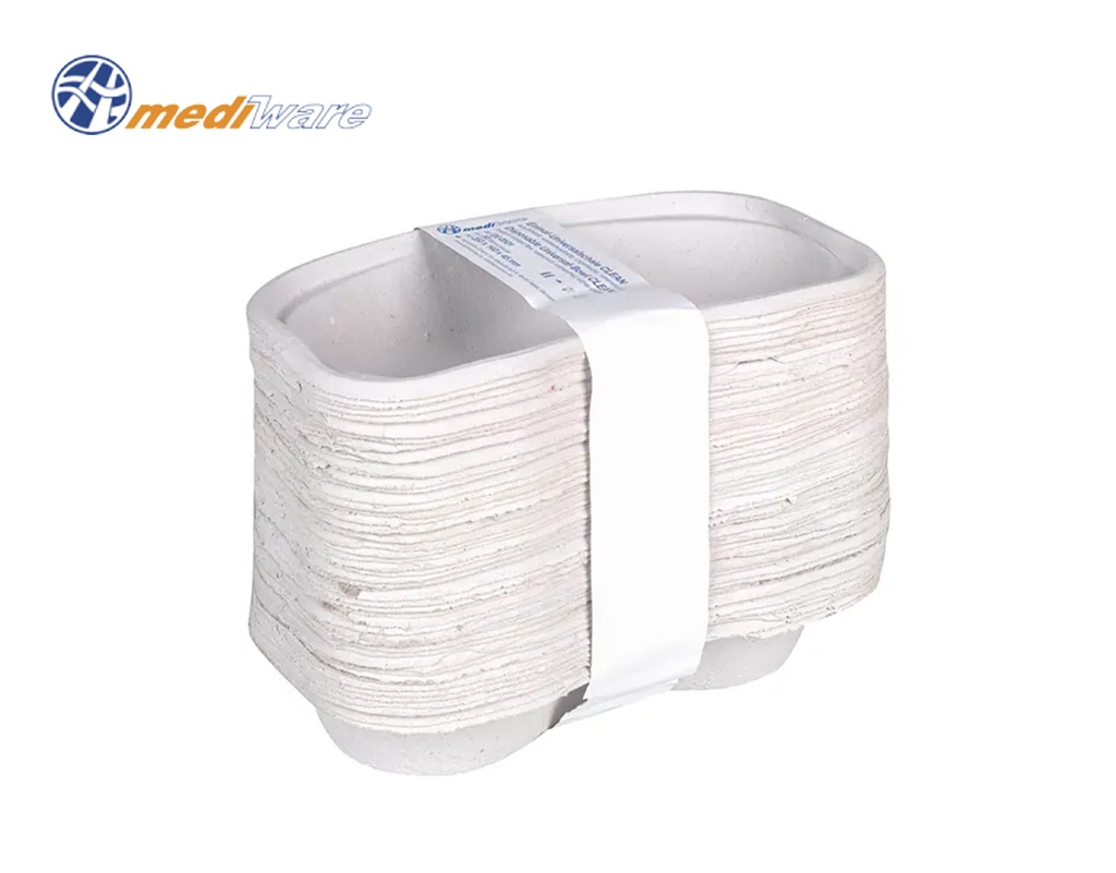 Cuvettes haricots en carton jetable, grise, 700 ml, 300 pcs