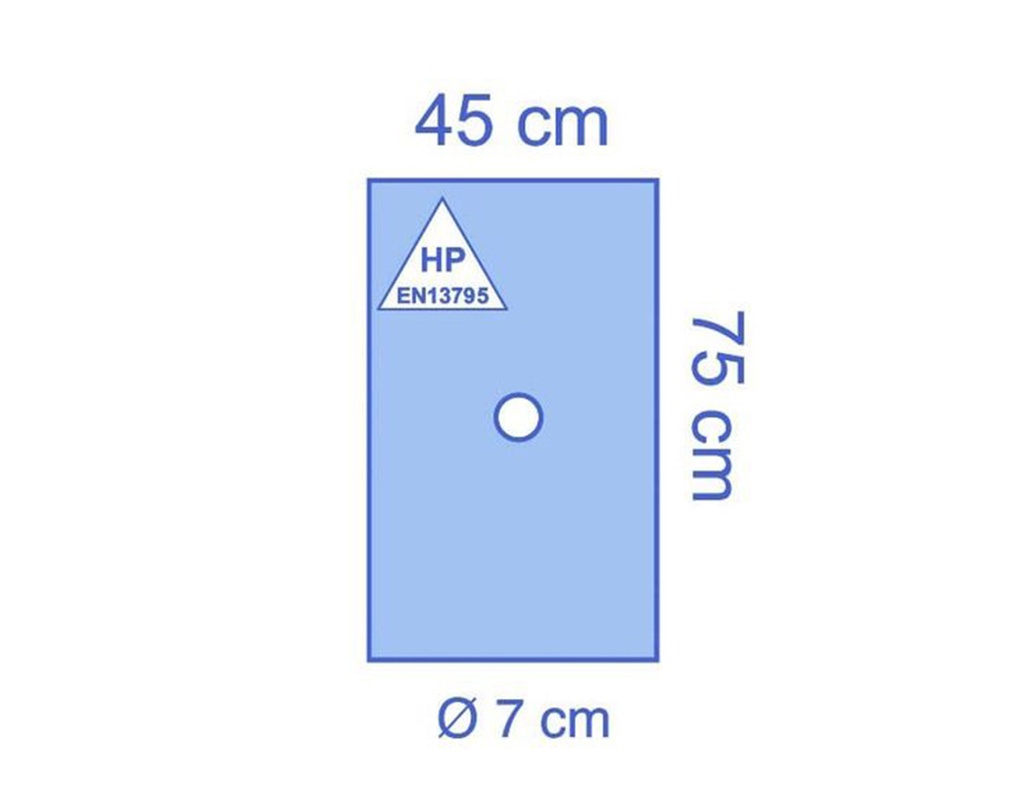 Abdecktuch mit Fenster 45x75cm steril, 180 Stk