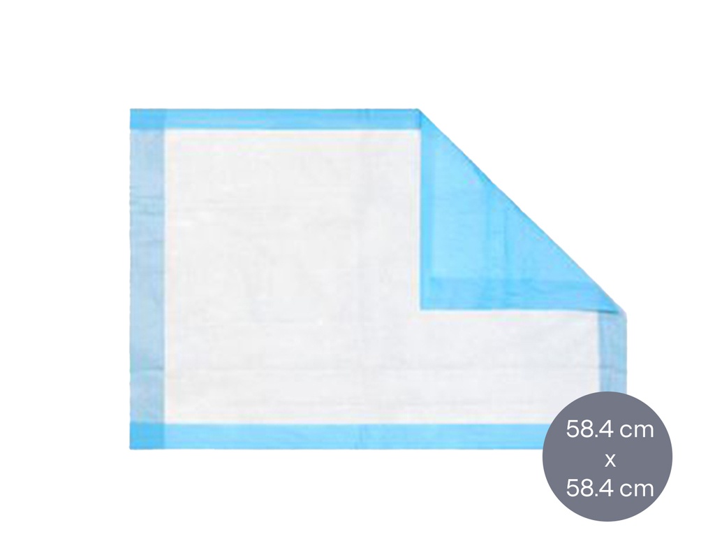 Bed sheets (58.4x58.4cm) with high absorbency, 100 pcs