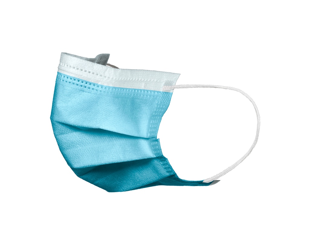 [Akzenta] Masque chirurgique 3 plis (Type IIR) bleu, 1 pack de 50 pcs