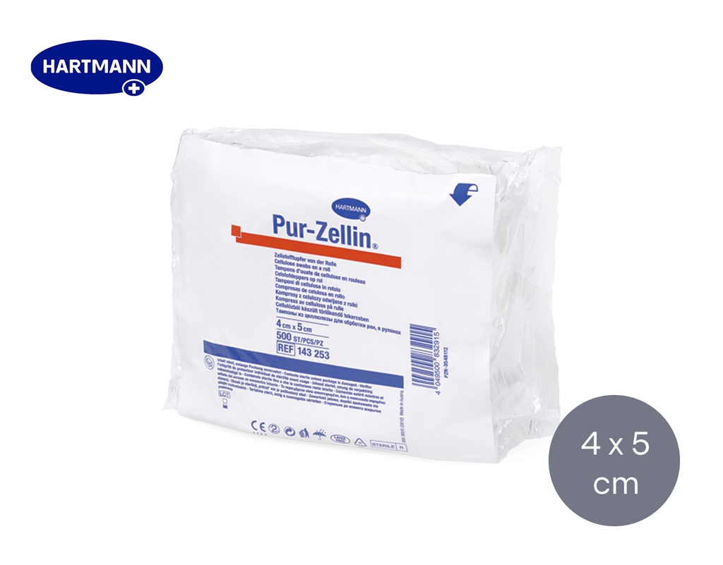[Hartmann] Pur-Zellin® 11-lagig, in Rollen 4 x 5 cm, 16 Rollen
